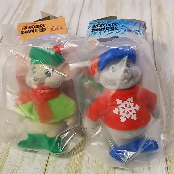 McDonald's Other - 1990 McDonalds Rescuers Down Under Christmas Ornaments Set